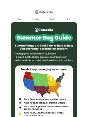Cedarcide - These Summer Bugs Are Headed Your Way ☀️