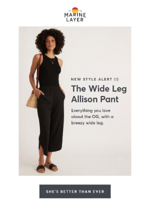 Marine Layer - Just In: The Wide Leg Allison Pant