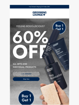 Grooming Lounge - 60% Off With BOGO!