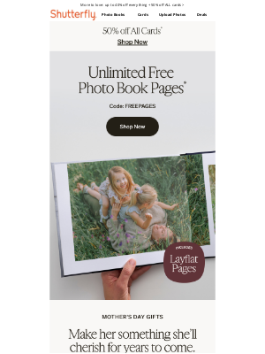 Shutterfly - Unlimited free photo book pages is BACK! 👏👏👏