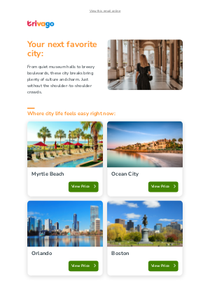 Trivago - Cities worth visiting this season 🏙️