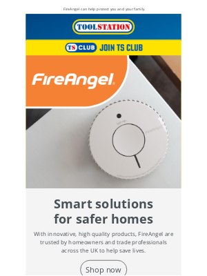 Toolstation (United Kingdom) - Sace 15% with FireAngel