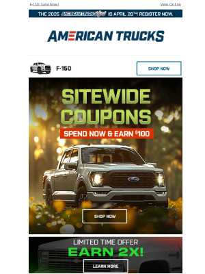 American Trucks - Sitewide Coupons! Cash In Your Pocket! 💵