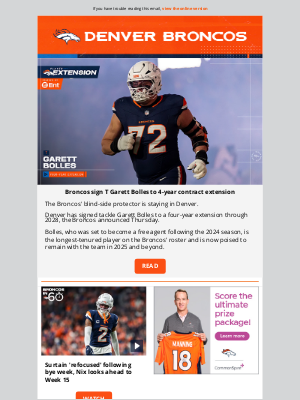 Denver Broncos - OJ: Broncos sign T Garett Bolles to 4-year contract extension