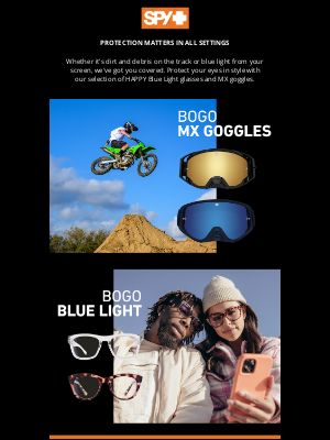 Spy Optic - Last Chance to get BOGO!