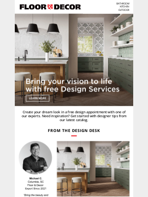 Floor And Decor - See what FREE Design Services can do for you