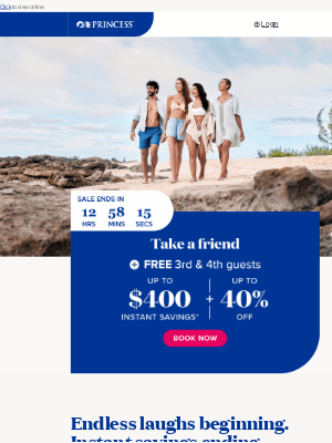 Princess Cruises - Only ‘til midnight: Up to $400 instant savings