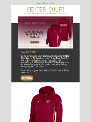 Cleveland Cavaliers - Nike On Court Quarter Zip Hoodie