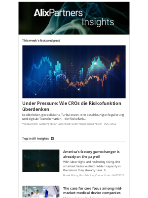 AlixPartners - Under Pressure: Wie CROs die Risikofunktion überdenken