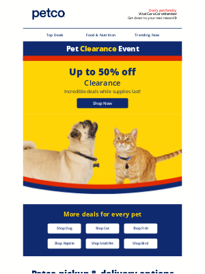 Petco - 🚨Don, 50% OFF Clearance Deals!