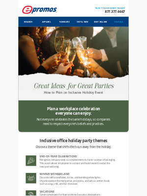 ePromos Promotional Products - 6 Tips for Workplace Holiday Parties