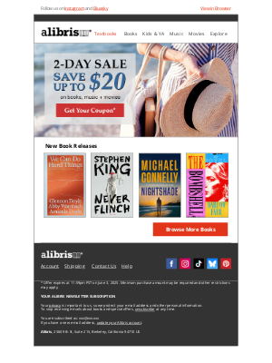 Alibris - Save $20 | Limited-Time Offer