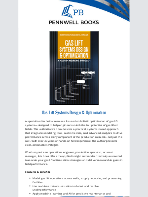 PENNWELL BOOKS - Unlock Peak Performance in Gas Lift & Natural Gas Operations