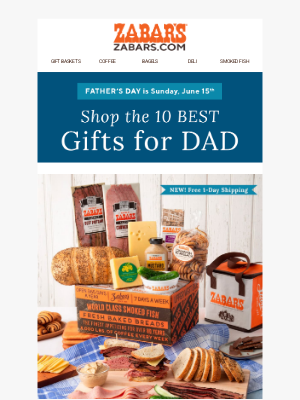 Zabar's - Order your Father's Day Gifts! Just two weeks to go!