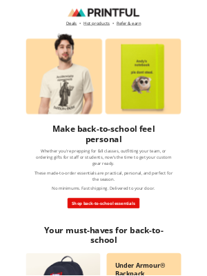 Printful - Gear up for school