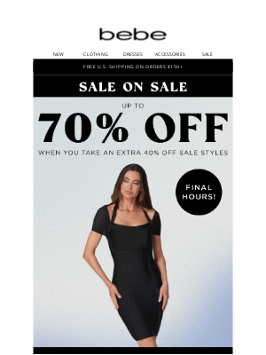 bebe - Final Hours: Snag 40% Off Sale Styles!