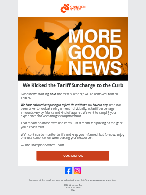 Champion System - Good News: We’ve Streamlined Your Pricing