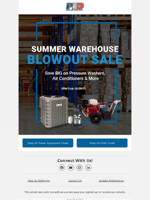 Water Pumps Direct - Summer Warehouse Sale in Full Swing!