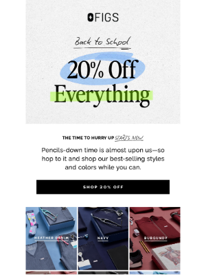 FIGS - 20% OFF EVERYTHING ends soon