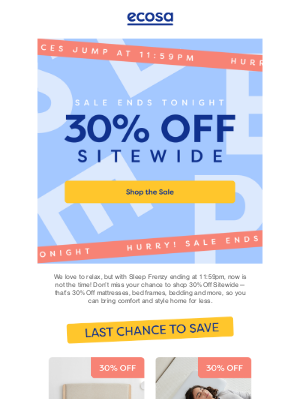 Ecosa (Australia) - Don’t Sleep on This Sale (Seriously)
