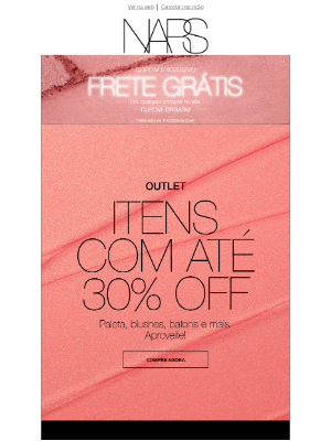 NARS Cosmetics (Brazil) - ﻿🚨 Outlet: Até 30% OFF. Aproveite!