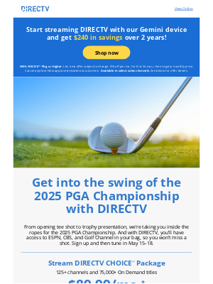 DIRECTV - ⛳Catch all the 2025 PGA Championship with DIRECTV