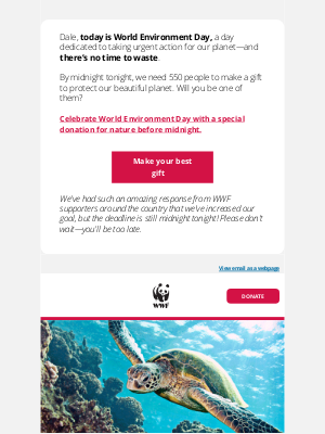 World Wildlife Fund, Inc. - Today on World Environment Day, nature needs you