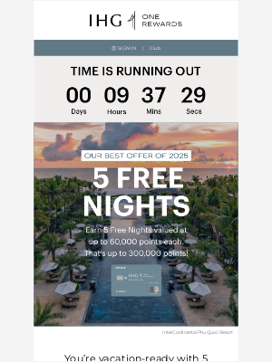 Intercontinental Hotel Group - Ending TODAY: our best offer of 2025