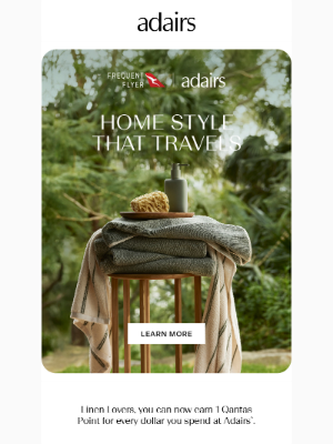 Adairs (Australia) - Discover how to easily shop & earn Qantas Points with Adairs