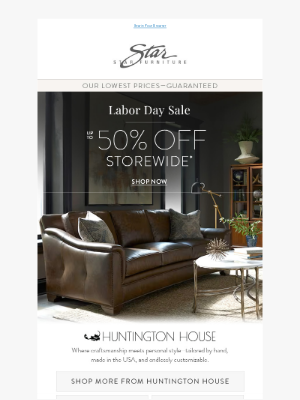 Star Furniture - Labor Day Sale Held Over!