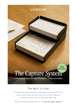 Ugmonk - The wait is over – Capture Kits are Back 🙌