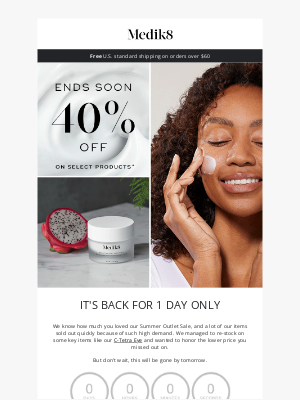 Medik8 - 40% Off Is Back For 24 Hours ONLY ⏳