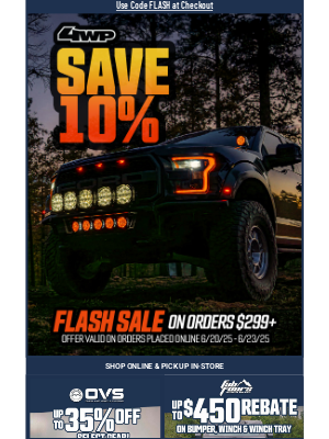 4WD Hardware - Ends tomorrow ‼️ 10% Off Sitewide + Up to $700 Rebates!