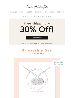 Eve’s Addiction - Matching Gifts for Your BFF! Best Friends Day Coming Up!