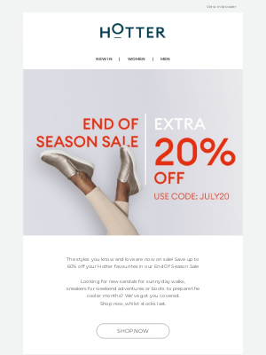 Hotter Shoes - Extra 20% off sale - this weekend only!