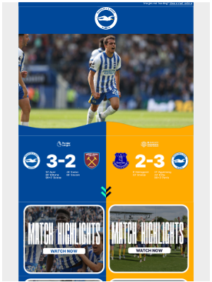 Brighton & Hove Albion FC (United Kingdom) - Relive all the excitement from our weekend fixtures 💥