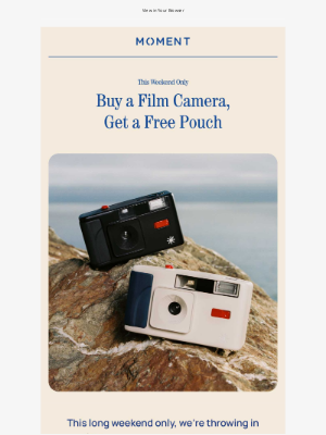 Buy a Film Camera, Get a Free Pouch