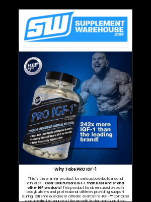 http:||supplementwarehouse.com - Over 1000% More IGF-1 than Deer Antler and Other IGF Products!