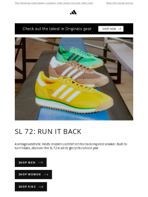Adidas USA - SL 72: Vintage style updated for school days