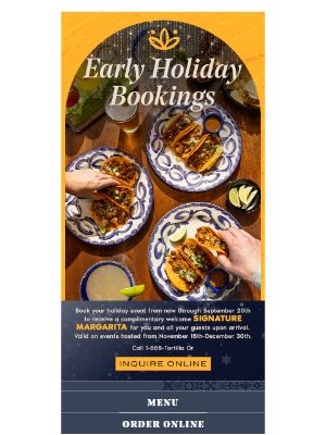 Book Early + Margaritas on Us - Make It a Fiesta to Remember 🍹