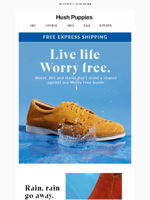 animated gif in email from Hush Puppies