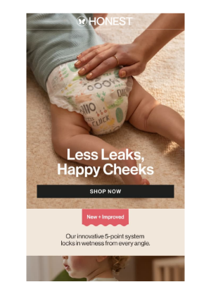 The Honest Company - Re-engineered to stop leaks for happy cheeks
