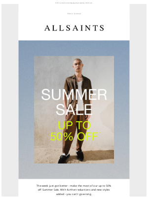 ALLSAINTS (UK) - Up to 50% off Sale just got better