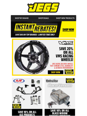 JEGS Performance - 🏷 25+ Instant Rebates: Available Only in June