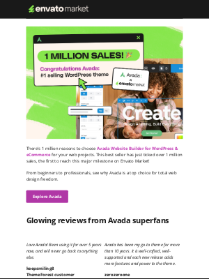 Envato - 1 Million Sales! #1 Selling WordPress Theme