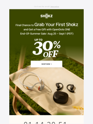 Shokz - 🚨Last Call: Biggest Summer Savings End Soon