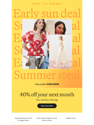 Rent the Runway - Summer steal