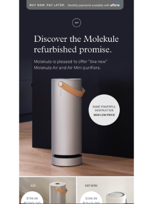 Molekule - Like new Molekule air purifiers for less