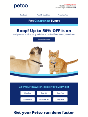 Petco - 🚨Don, 50% OFF Clearance Deals!