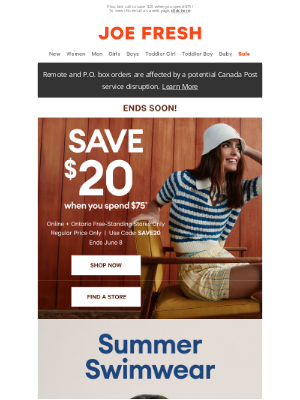 Joe Fresh (Canada) - New Swim Is In! 👙💦